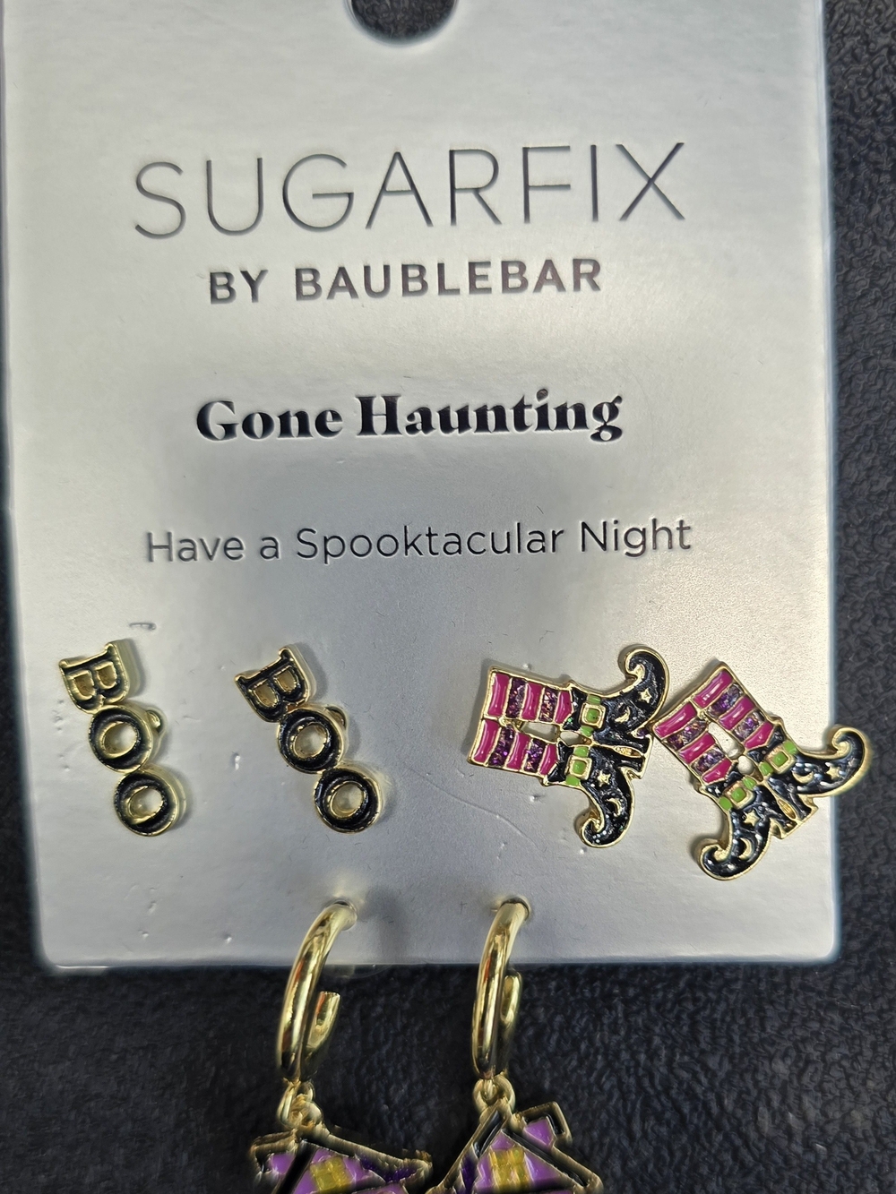 Sugarfix by BaubleBar Gone Haunting Gold & Pink Earring Set